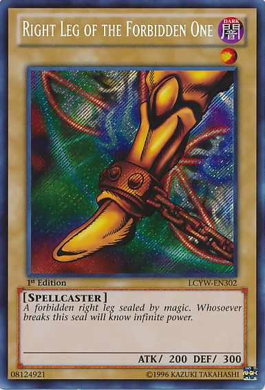 Right Leg of the Forbidden One [LCYW-EN302] Secret Rare | Cracking-Singles