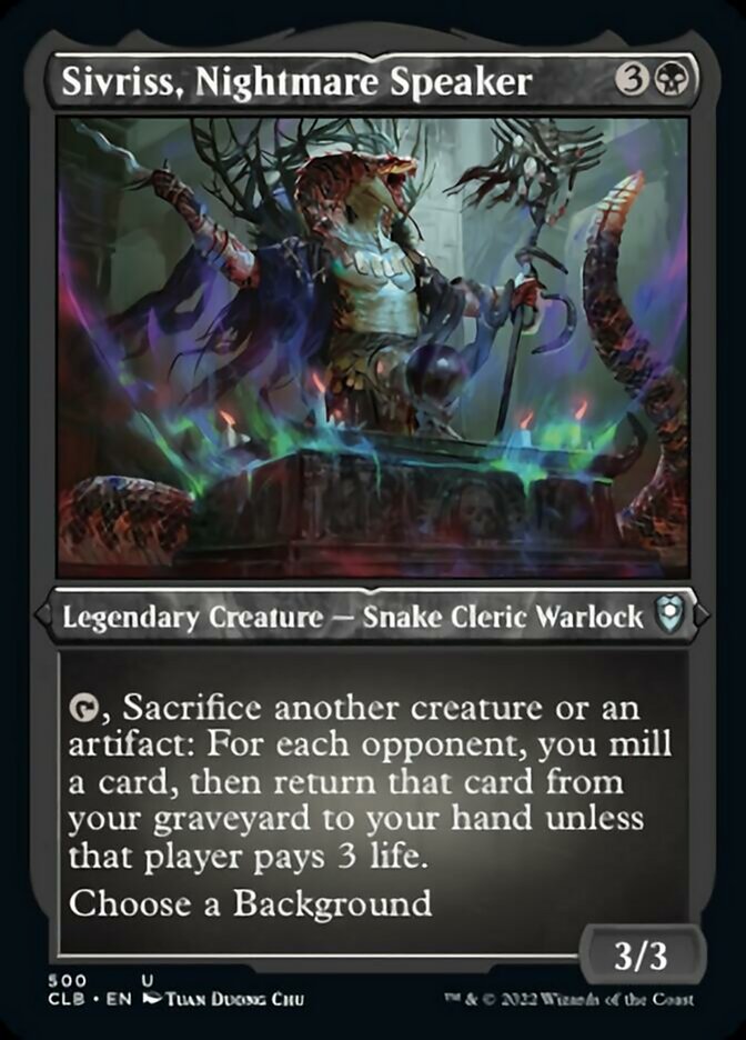 Sivriss, Nightmare Speaker (Foil Etched) [Commander Legends: Battle for Baldur's Gate] | Cracking-Singles