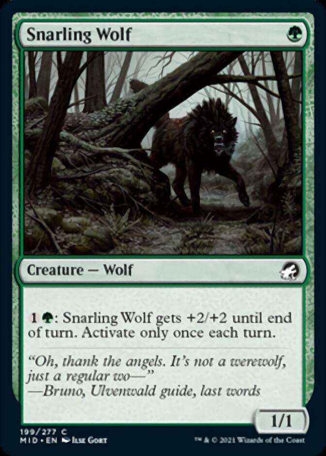 Snarling Wolf [Innistrad: Midnight Hunt] | Cracking-Singles