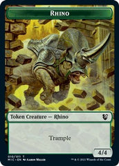 Rhino // Wolf Double-sided Token [Innistrad: Midnight Hunt Commander] | Cracking-Singles