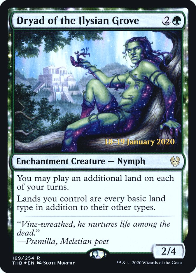 Dryad of the Ilysian Grove [Theros Beyond Death Prerelease Promos] | Cracking-Singles