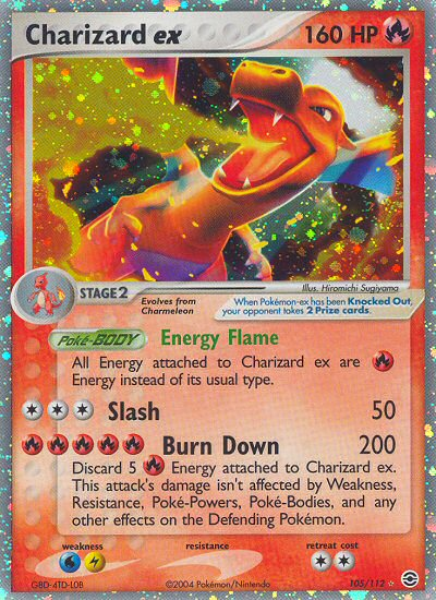 Charizard ex (105/112) [EX: FireRed & LeafGreen] | Cracking-Singles