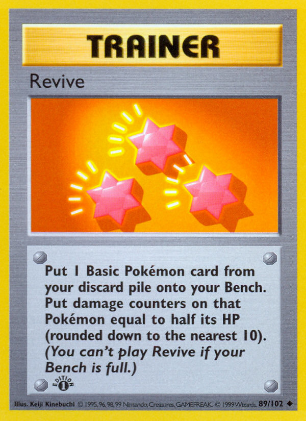 Revive (89/102) (Shadowless) [Base Set 1st Edition] | Cracking-Singles