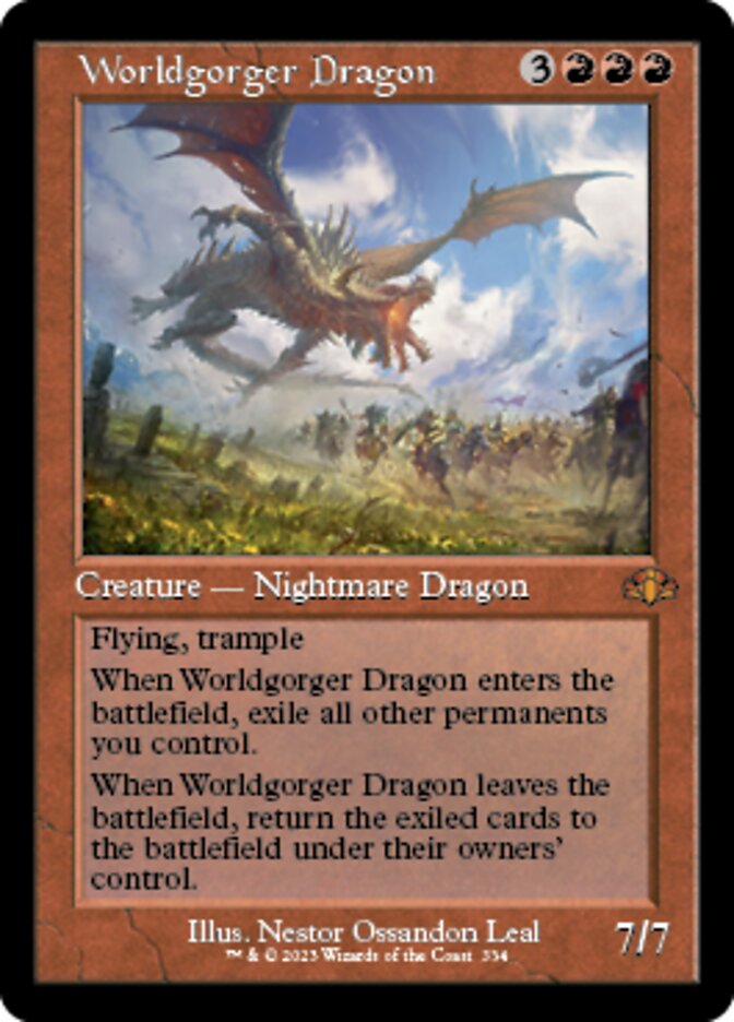 Worldgorger Dragon (Retro) [Dominaria Remastered] | Cracking-Singles