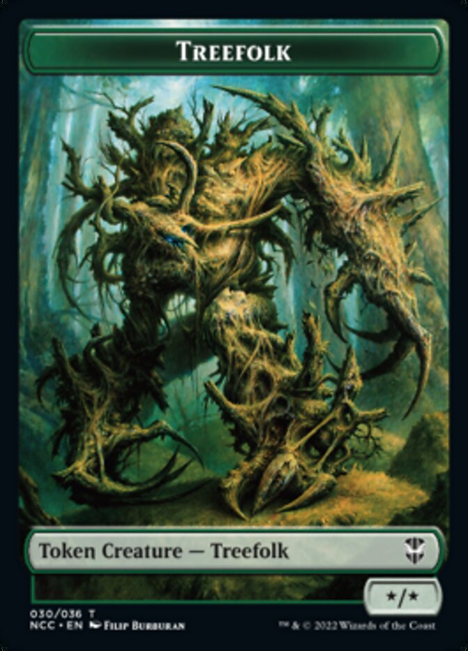 Treefolk // Spider Double-sided Token [Streets of New Capenna Commander Tokens] | Cracking-Singles