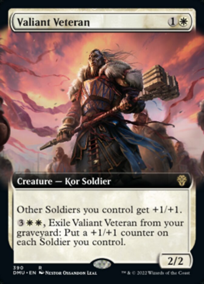 Valiant Veteran (Extended Art) [Dominaria United] | Cracking-Singles