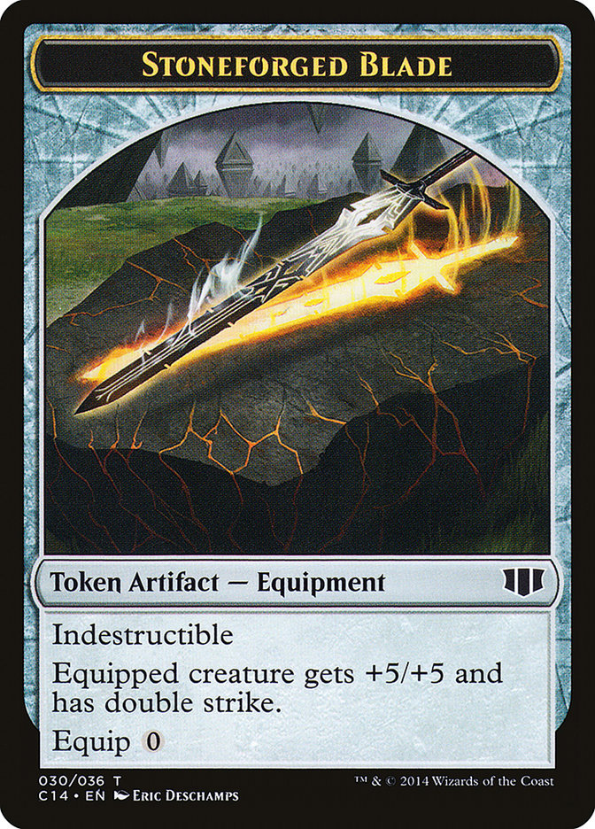 Stoneforged Blade // Germ Double-sided Token [Commander 2014 Tokens] | Cracking-Singles