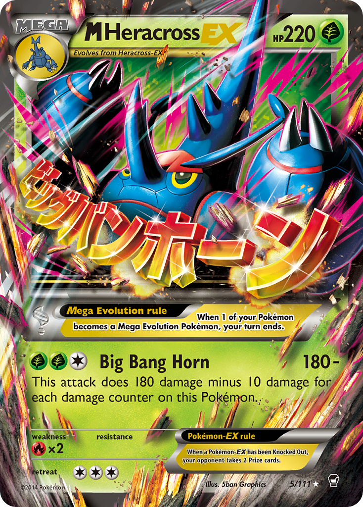 M Heracross EX (5/111) [XY: Furious Fists] | Cracking-Singles