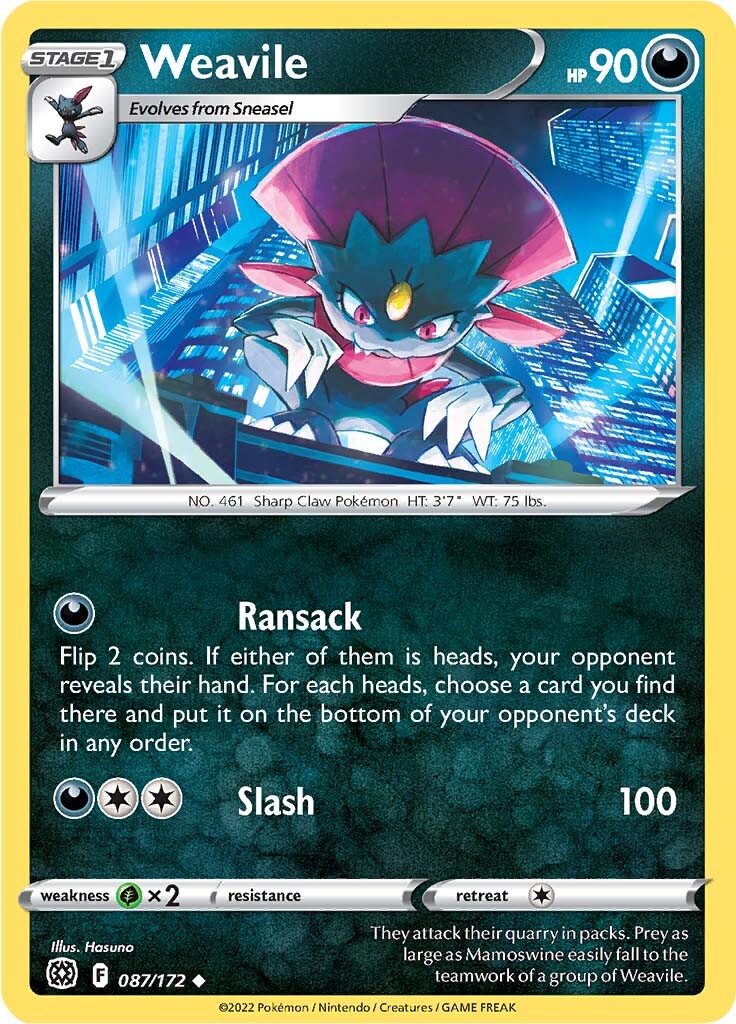 Weavile (087/172) [Sword & Shield: Brilliant Stars] | Cracking-Singles