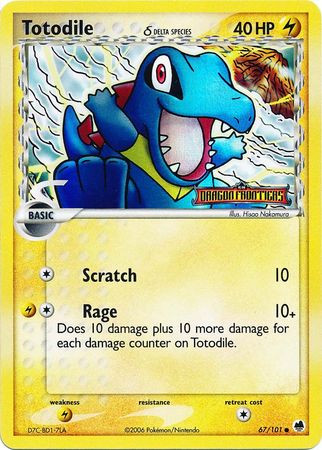 Totodile (67/101) (Delta Species) (Stamped) [EX: Dragon Frontiers] | Cracking-Singles