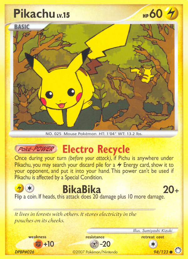 Pikachu (94/123) [Diamond & Pearl: Mysterious Treasures] | Cracking-Singles