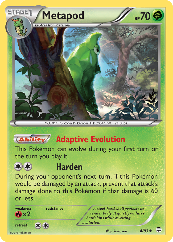 Metapod (4/83) [XY: Generations] | Cracking-Singles