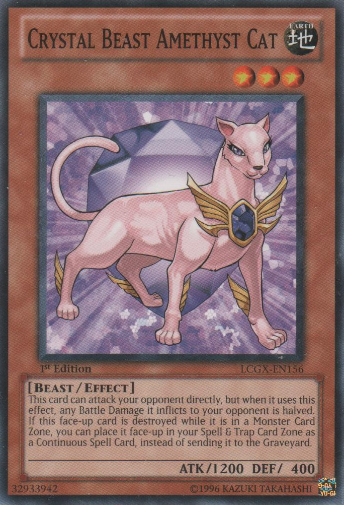 Crystal Beast Amethyst Cat [LCGX-EN156] Common | Cracking-Singles