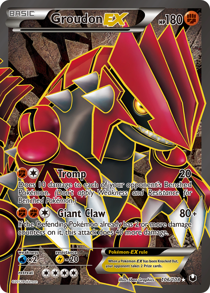 Groudon EX (106/108) [Black & White: Dark Explorers] | Cracking-Singles