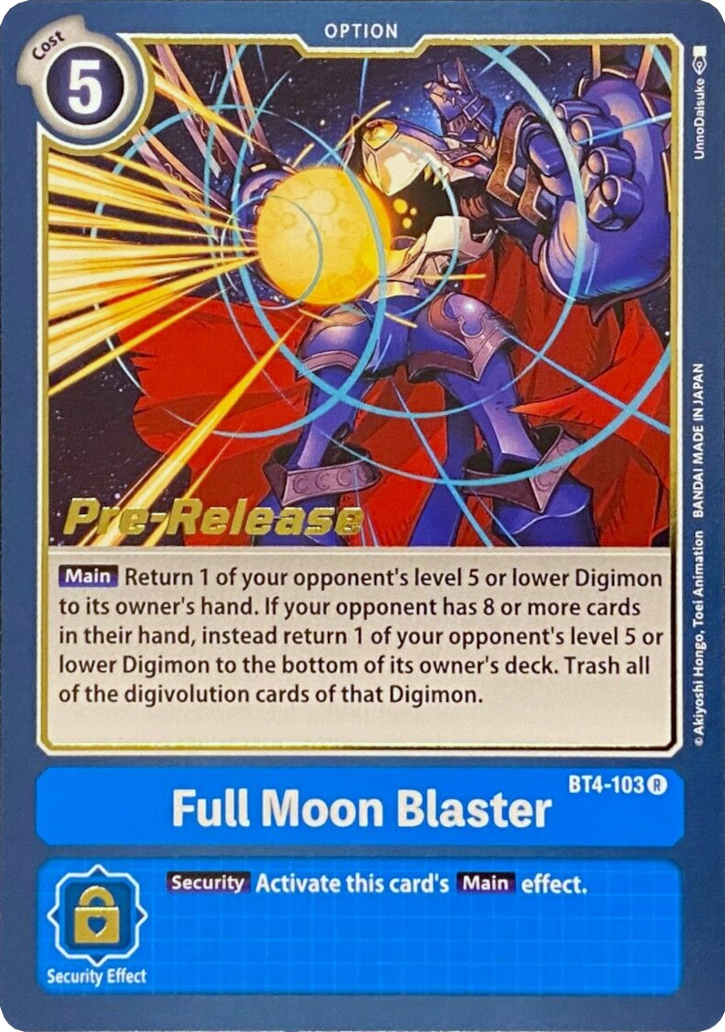 Full Moon Blaster [BT4-103] [Great Legend Pre-Release Promos] | Cracking-Singles