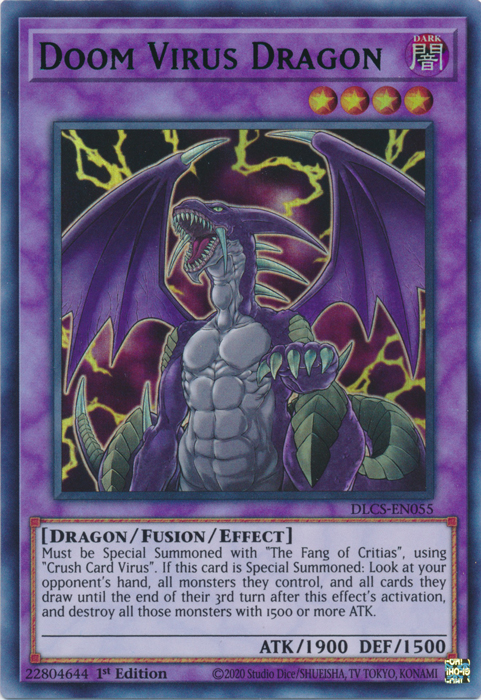 Doom Virus Dragon (Blue) [DLCS-EN055] Ultra Rare | Cracking-Singles