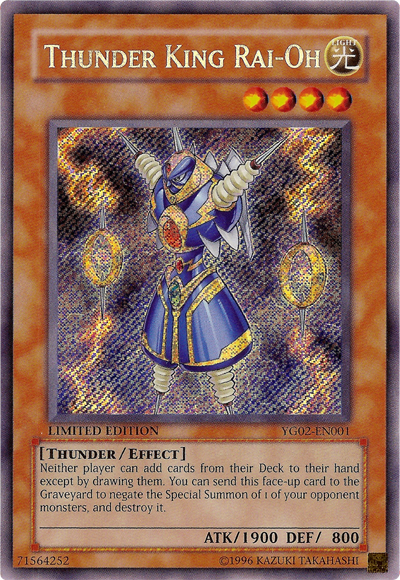 Thunder King Rai-Oh [YG02-EN001] Secret Rare | Cracking-Singles