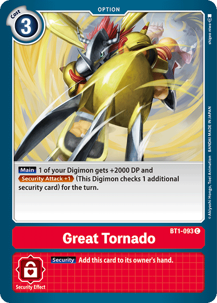 Great Tornado [BT1-093] [Release Special Booster Ver.1.0] | Cracking-Singles