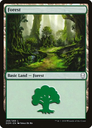 Forest (266) [Dominaria] | Cracking-Singles