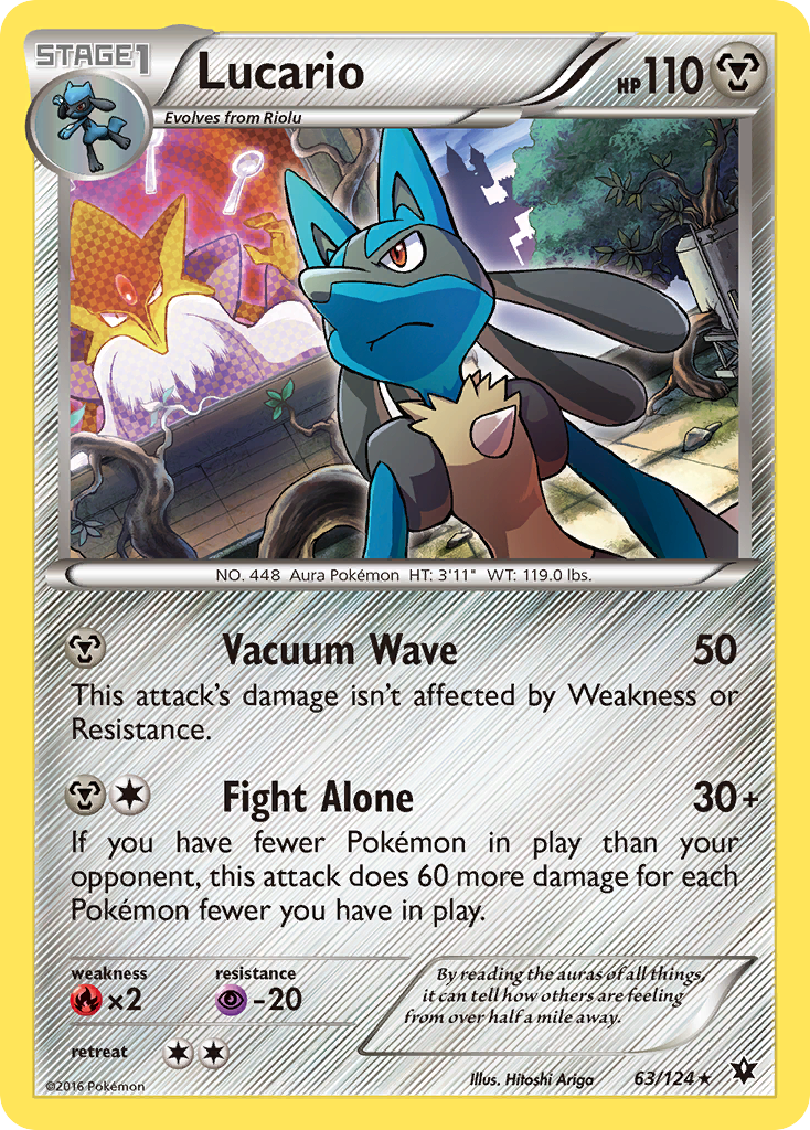 Lucario (63/124) (Cosmos Holo) [XY: Fates Collide] | Cracking-Singles