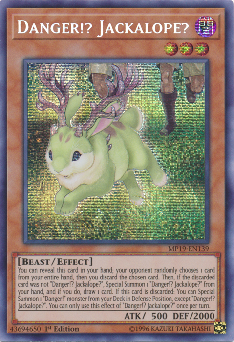 Danger!? Jackalope? [MP19-EN139] Prismatic Secret Rare | Cracking-Singles