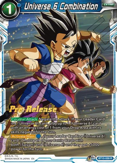 Universe 6 Combination (BT15-059) [Saiyan Showdown Prerelease Promos] | Cracking-Singles