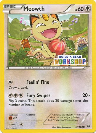 Meowth (67/108) (Build A Bear Workshop Exclusive) [XY: Roaring Skies] | Cracking-Singles