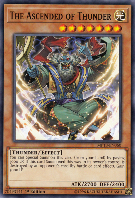 The Ascended of Thunder [MP18-EN060] Short Print | Cracking-Singles