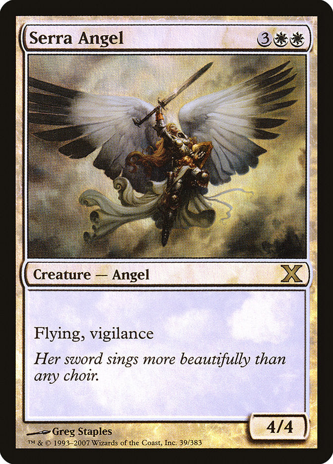 Serra Angel (Premium Foil) [Tenth Edition] | Cracking-Singles