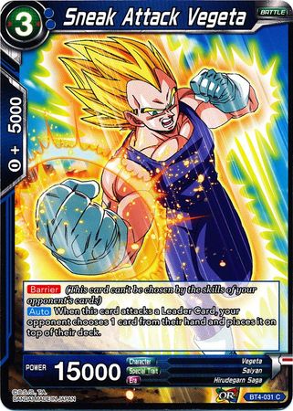 Sneak Attack Vegeta [BT4-031] | Cracking-Singles