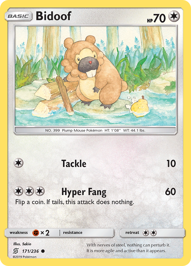 Bidoof (171/236) [Sun & Moon: Unified Minds] | Cracking-Singles