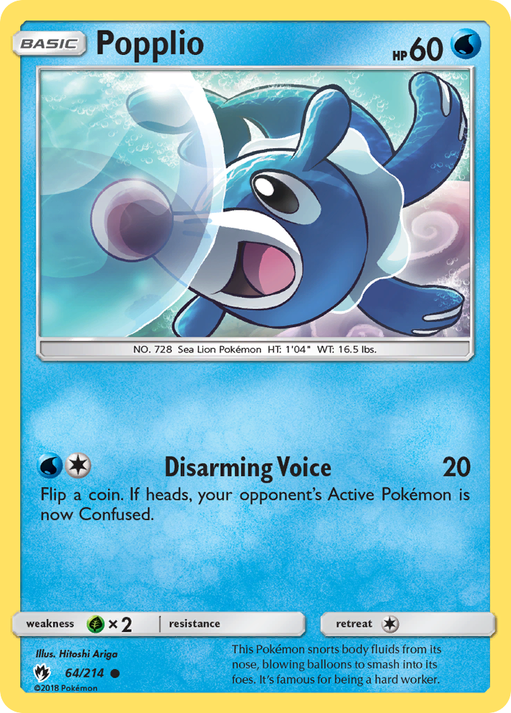 Popplio (64/214) [Sun & Moon: Lost Thunder] | Cracking-Singles