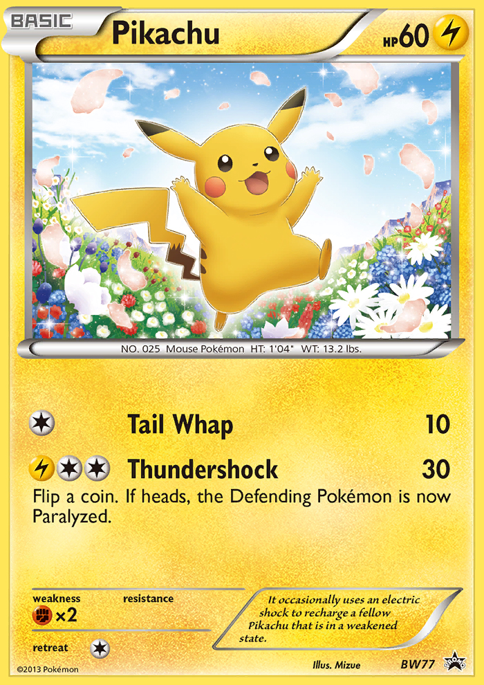 Pikachu (BW77) [Black & White: Black Star Promos] | Cracking-Singles