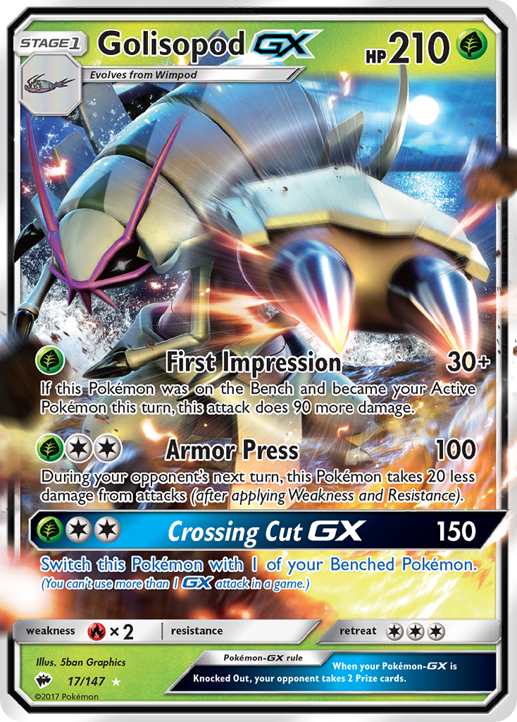 Golisopod GX (17/147) [Sun & Moon: Burning Shadows] | Cracking-Singles