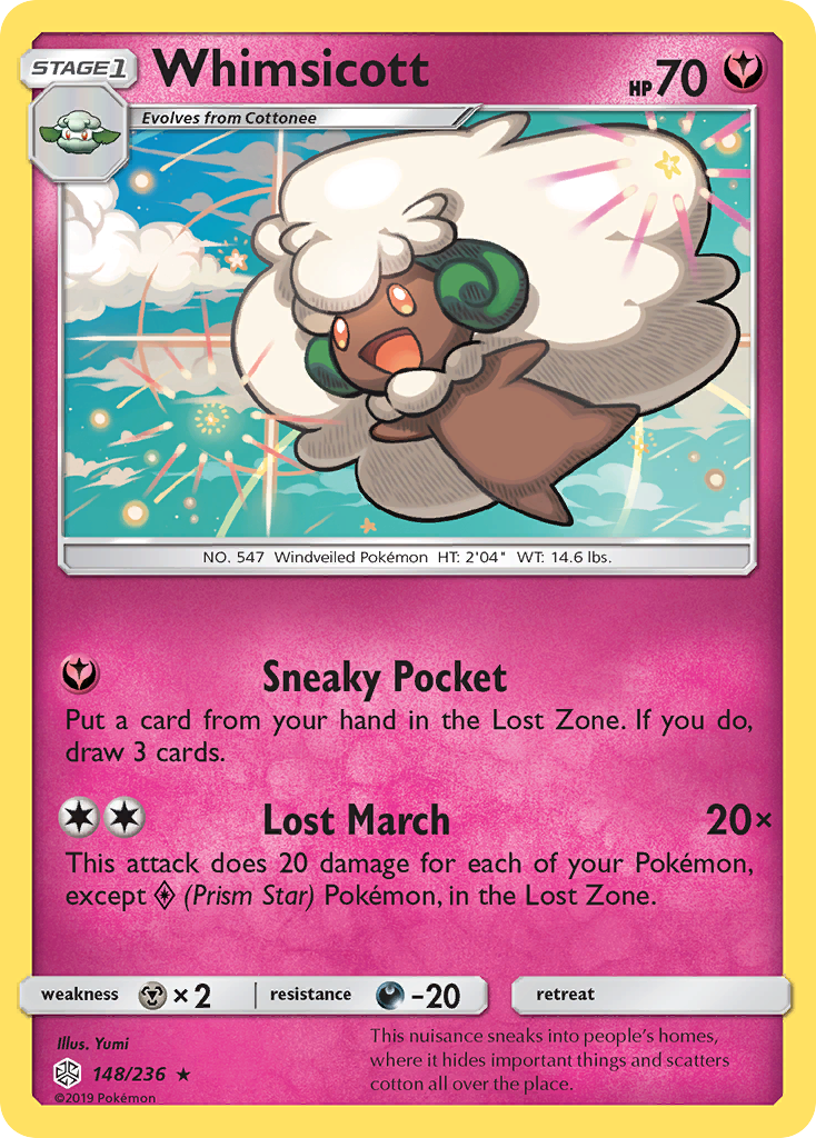 Whimsicott (148/236) [Sun & Moon: Cosmic Eclipse] | Cracking-Singles