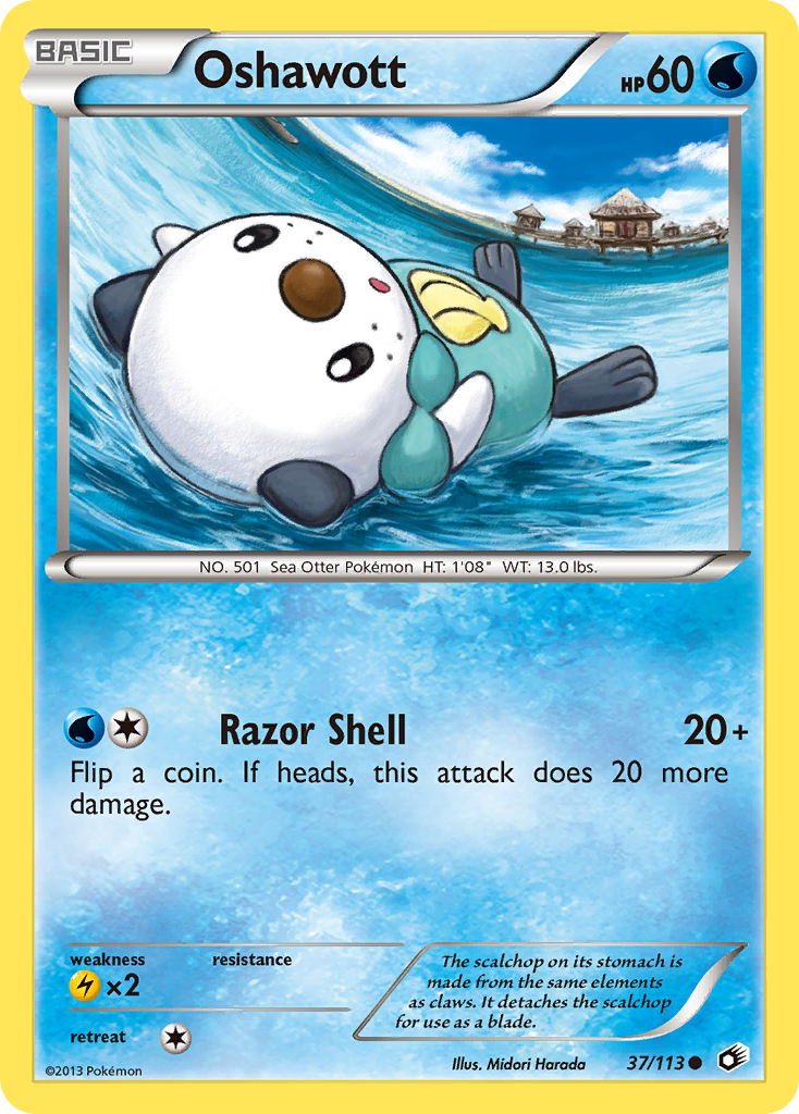 Oshawott (37/113) [Black & White: Legendary Treasures] | Cracking-Singles