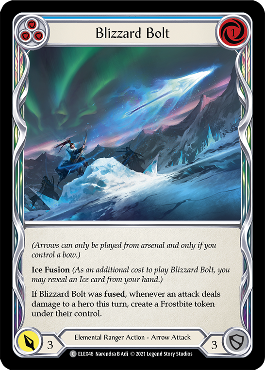 Blizzard Bolt (Blue) [ELE046] (Tales of Aria)  1st Edition Rainbow Foil | Cracking-Singles