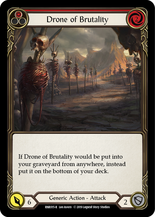 Drone of Brutality (Red) [RNR015-R] (Rhinar Hero Deck)  1st Edition Normal | Cracking-Singles