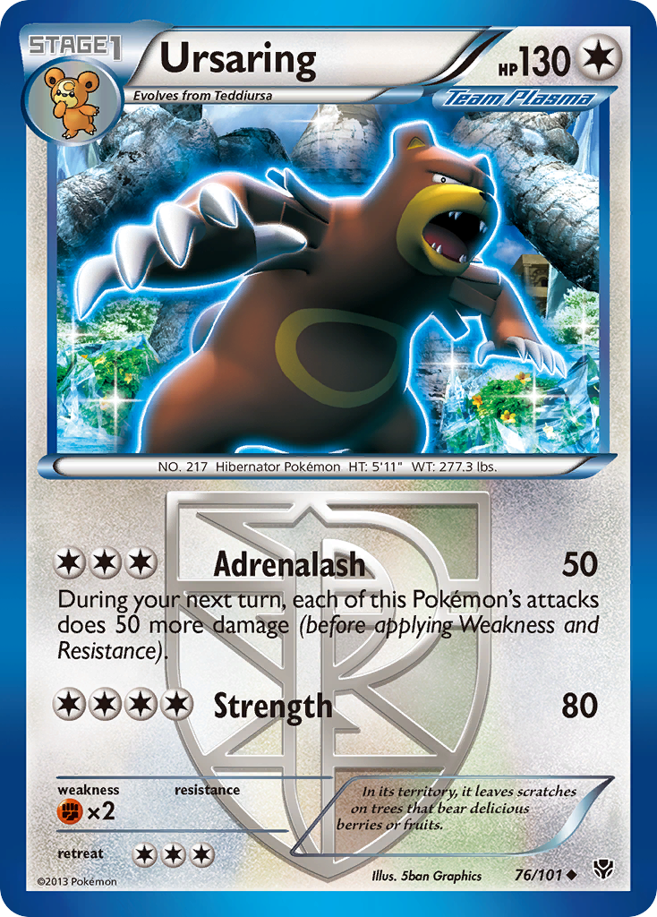 Ursaring (76/101) [Black & White: Plasma Blast] | Cracking-Singles