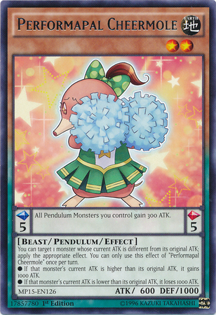 Performapal Cheermole [MP15-EN126] Rare | Cracking-Singles