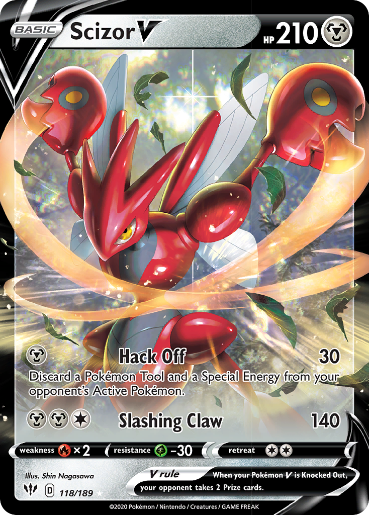 Scizor V (118/189) [Sword & Shield: Darkness Ablaze] | Cracking-Singles