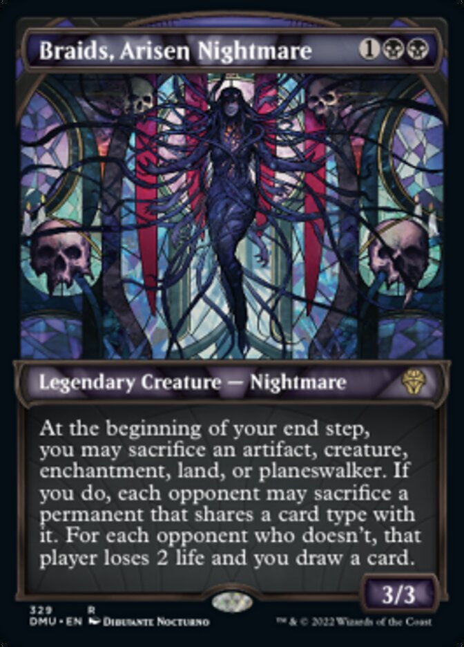 Braids, Arisen Nightmare (Showcase Textured) [Dominaria United] | Cracking-Singles