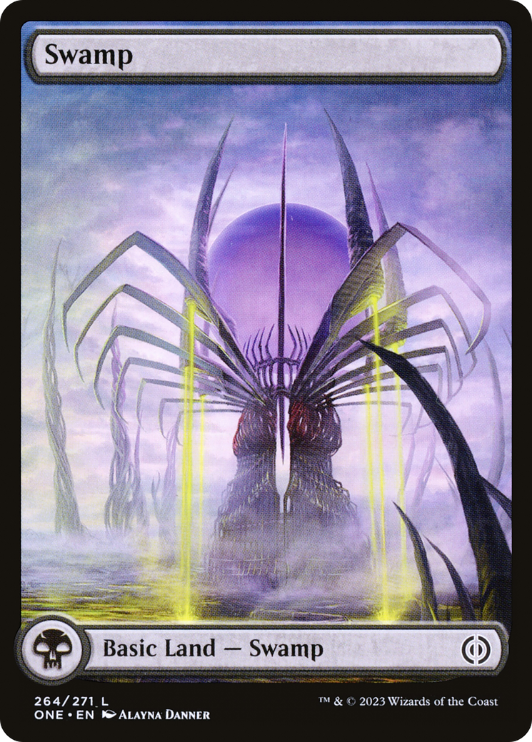 Swamp (264) (Full-Art) [Phyrexia: All Will Be One] | Cracking-Singles