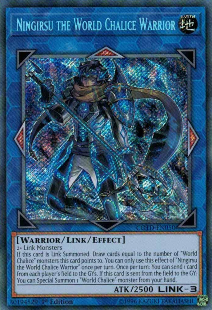 Ningirsu the World Chalice Warrior [COTD-EN050] Secret Rare | Cracking-Singles