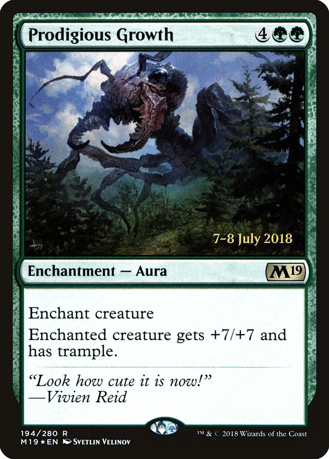 Prodigious Growth  [Core Set 2019 Prerelease Promos] | Cracking-Singles