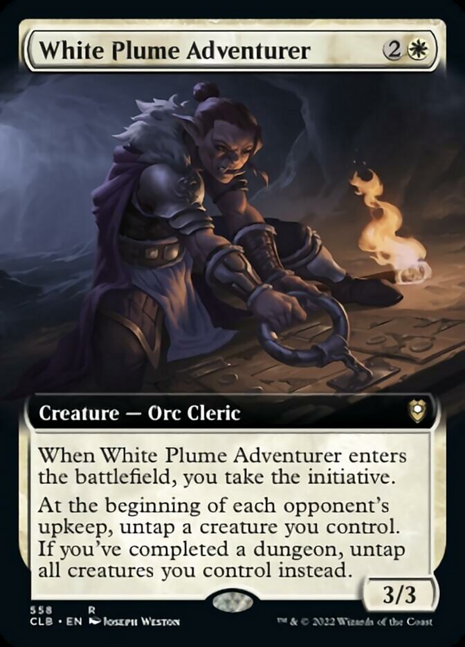 White Plume Adventurer (Extended Art) [Commander Legends: Battle for Baldur's Gate] | Cracking-Singles