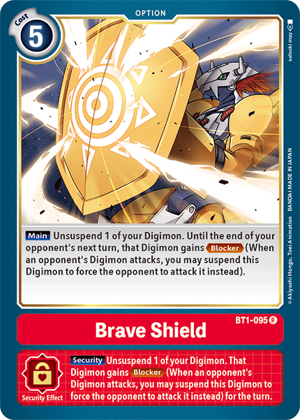 Brave Shield [BT1-095] [Release Special Booster Ver.1.5] | Cracking-Singles