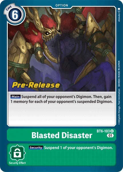 Blasted Disaster [BT6-103] [Double Diamond Pre-Release Cards] | Cracking-Singles