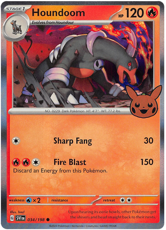 Houndoom (034/198) [Trick or Trade 2023] | Cracking-Singles