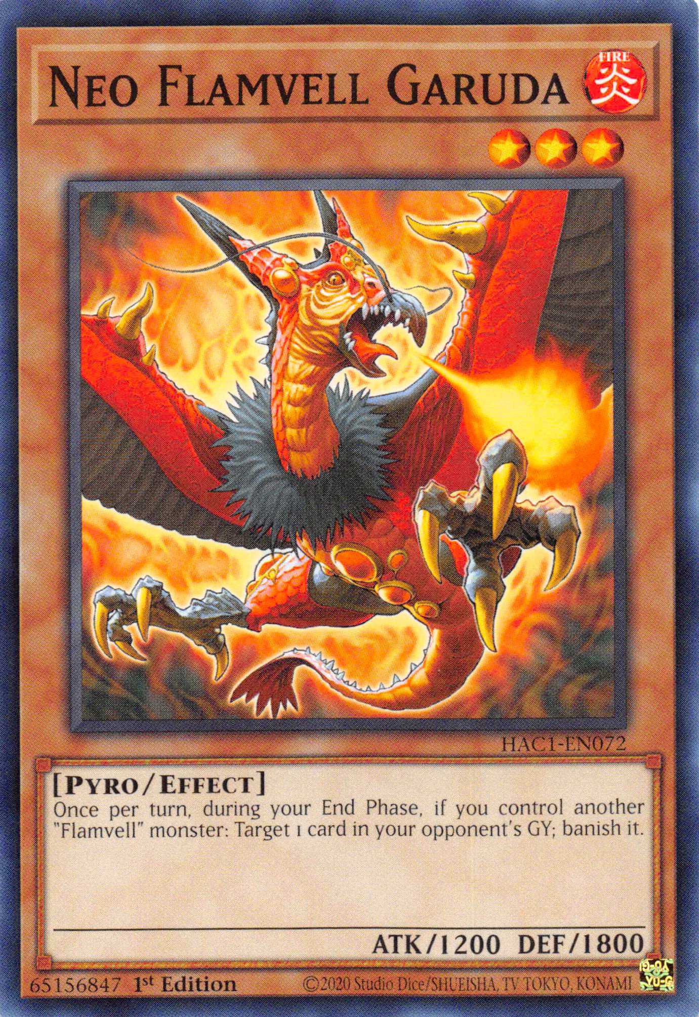 Neo Flamvell Garuda (Duel Terminal) [HAC1-EN072] Parallel Rare | Cracking-Singles